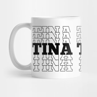 Tina Turner Stacked Text Design Mug